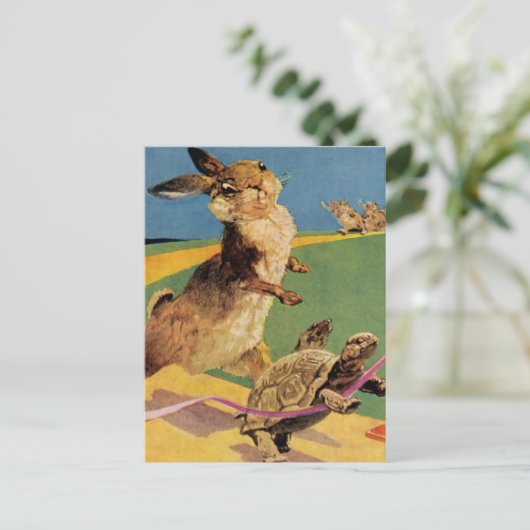 “Konijn en haas” door Harry Rountree Briefkaart (Staand voorkant)