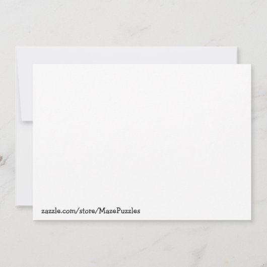 Konijn en Hay Verjaardag Maze Uitnodigingen voor K (Achterkant)