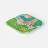 Konijn en Hay Verjaardagsdoolhof Papieren Borden v Bordje (Gebogen)