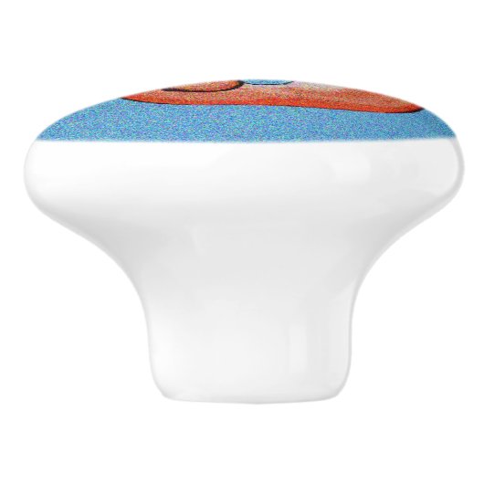 Konijn en hond zijn vrienden Ceramic Pull Keramische Knop (Zijkant)