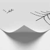 KONIJN EN KERSTBOOM DOODLE ONTWERP GIFT WRAP CADEAUPAPIER (Hoek)
