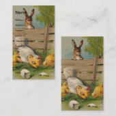  konijn en kippen visitekaartje (Voorkant / Achterkant)