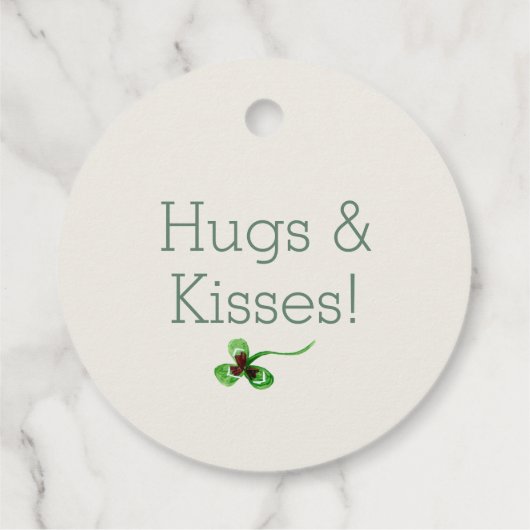 Konijn en klaver bedankjes labels (Achterkant)