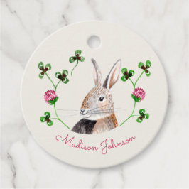 Konijn en klaver bedankjes labels