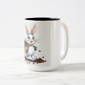 Konijn en koffieboon mok (Voorkant rechts)