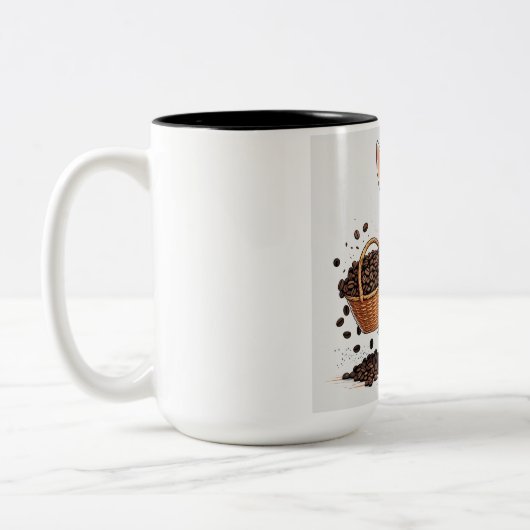 Konijn en koffieboon mok (Links)