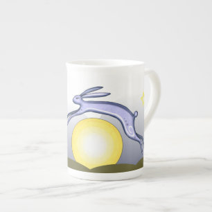 Konijn en Moon Tea Porselein Kop