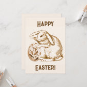 konijn- en ooienPasen Kaart (Voorkant / Achterkant in situ)