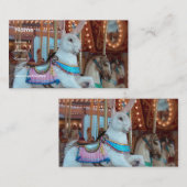 Konijn en paarden Merry-Go-Round Visitekaartje (Voorkant / Achterkant)