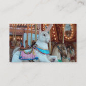 Konijn en paarden Merry-Go-Round Visitekaartje (Achterkant)