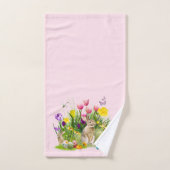 Konijn en paaseieren vakantie bad handdoek (Handdoek)