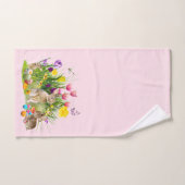 Konijn en paaseieren vakantie bad handdoek (Handdoek)