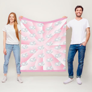 Konijn en regenboog fleece deken