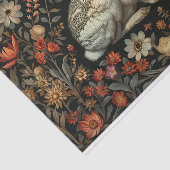 Konijn en Rode Wildbloemen Decoupage Tissuepapier (Detail)