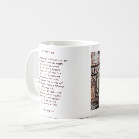 Konijn en schildpad - Mok (Voorkant links)