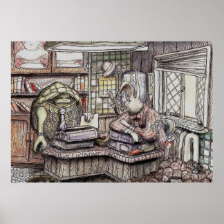 Konijn en schildpad - Poster