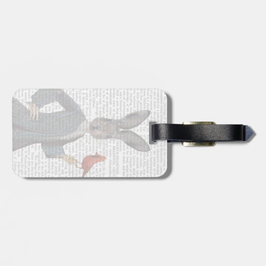 Konijn en vogel 2 bagagelabel (Achterkant horizontaal)