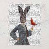 Konijn en vogel 2 briefkaart (Voorkant)