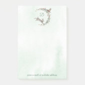 Konijn en vogel monogram krans post-it® notes (Voorkant)