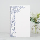 Konijn en Wilde Roos Briefpapier (Staand voorkant)