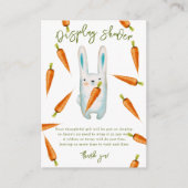 Konijn en wortel - display douche informatiekaartje (Voorkant)