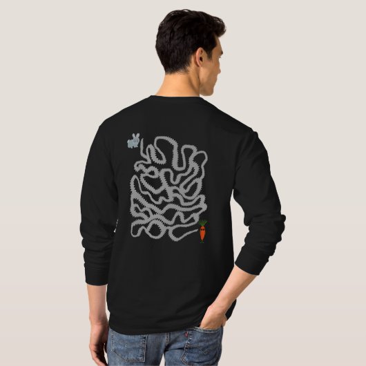 Konijn en wortel t-shirt (Achterkant volledig)