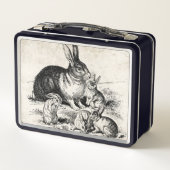  Konijn Familie Illustratie, Baby Bunnies (Achterkant)