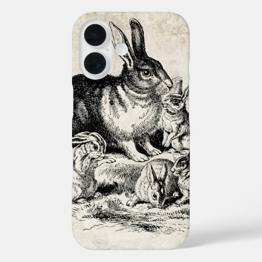  Konijn Familie Illustratie, Baby Bunnies Case-Mate iPhone Case (Achterkant)