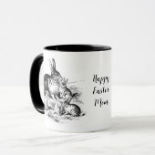  Konijn Familie Illustratie, Baby Bunnies Mok (Voorkant links)