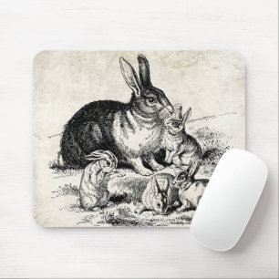 Konijn Familie Illustratie, Baby Bunnies Muismat