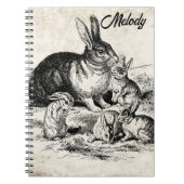  Konijn Familie Illustratie, Baby Bunnies Notitieboek (Voorkant)