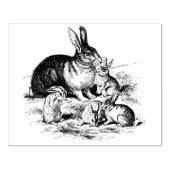 Konijn Familie Illustratie, Baby Bunnies Rubberstempel (Afrduk)