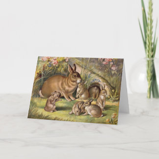 konijn familie Wenskaart Kaart