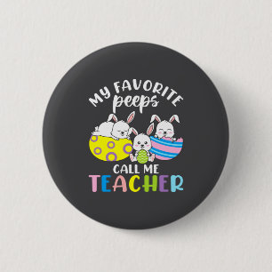 Konijn Favoriete Leraar Student Gelukkig Pasen Ronde Button 5,7 Cm