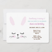 Konijn Feest Uitnodiging, Pasen Konijn Kaart (Voorkant)