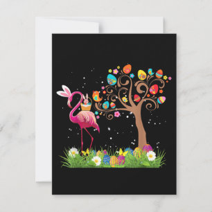 Konijn Flamingo Pasen 2021   Schattige Flamingo Li Kaart