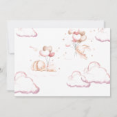 Konijn Foto Uitnodiging Meisjesachtig Verjaardagsf (Achterkant)