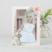 Konijn Frame Foto Uitnodiging (Staand voorkant)