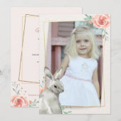 Konijn Frame Foto Uitnodiging (Voorkant / Achterkant)