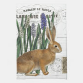 konijn Frans Script Kitchen Hand Towel Theedoek (Verticaal)