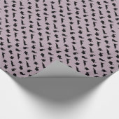 Konijn Frenzy Inpakpapier (Stoffig Roze) (Hoek)