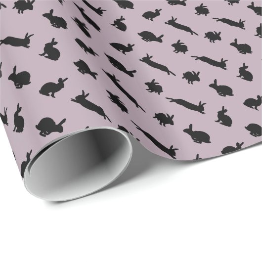 Konijn Frenzy Inpakpapier (Stoffig Roze) (Rol Hoek)