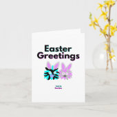 Konijn Fuzzies Vertical Kleine Wenskaart Kaart (Gele Bloem)