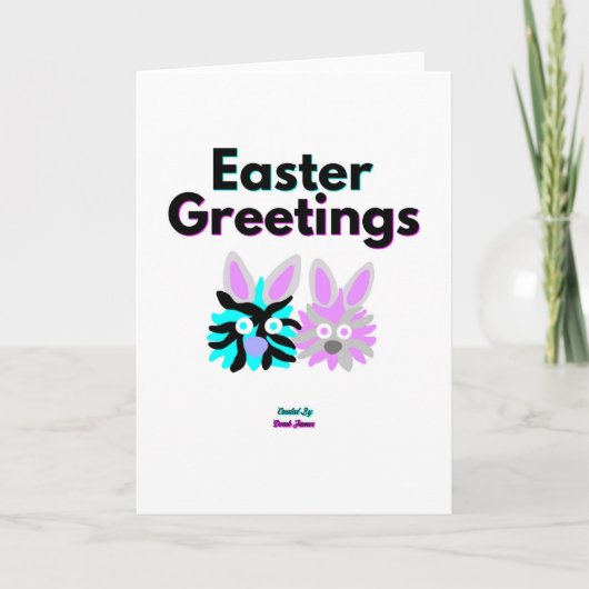 Konijn Fuzzies Vertical Standaard Wenskaart Kaart (Voorkant)