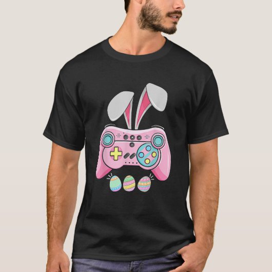 Konijn Gamecontroller Videogameliefhebber Gamer Ge T-shirt (Voorkant)