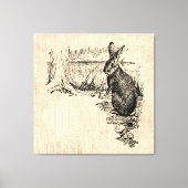  konijn geïllustreerd Bunny Art Canvas Afdruk (Voorkant)