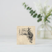  konijn geïllustreerd Bunny Art Informatiekaartje (Staand voorkant)
