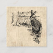konijn geïllustreerd Bunny Art Informatiekaartje (Voorkant)