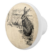  konijn geïllustreerd Bunny Art Keramische Knop (Rechts)