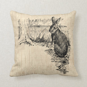  konijn geïllustreerd Bunny Art Kussen